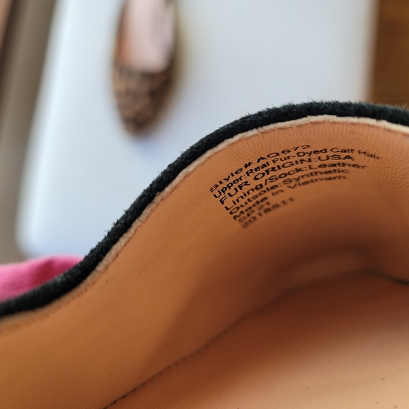 New! J.Crew Sz 9.5 Carolyn Mule Flats Shoes Leopard Calf-Hair - Picture 8 of 8